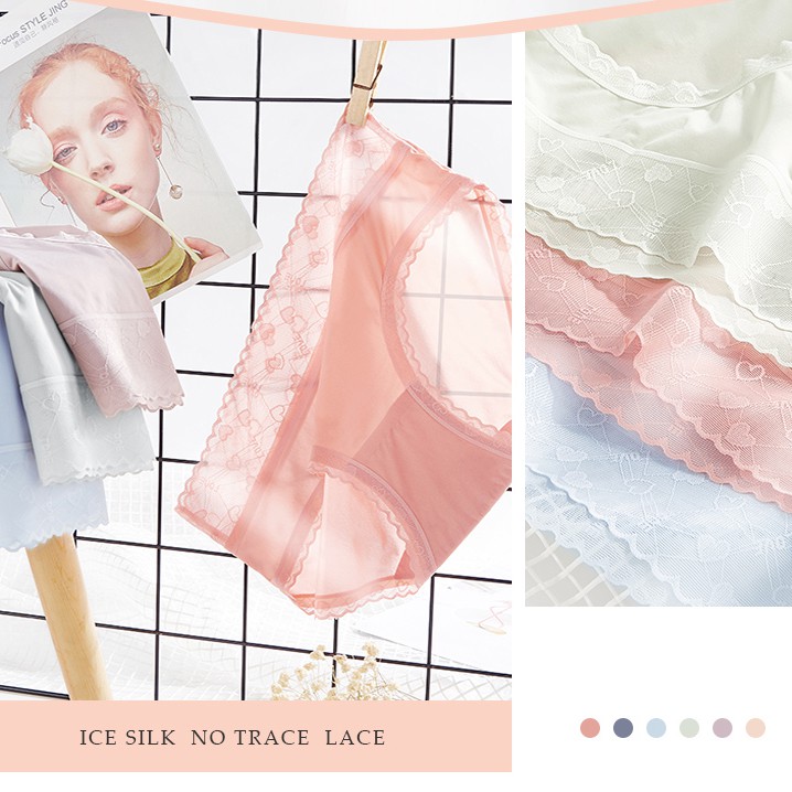  quần lót nữ Lụa Siêu Mỏng Phối Ren Giấu Đường May Quyến Rũ Cho Nữ | BigBuy360 - bigbuy360.vn