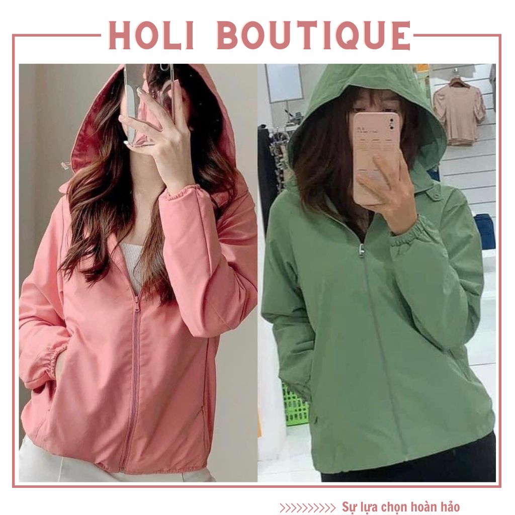 Áo gió nữ basic hàng vnxk loại 1 chống thấm mềm mịn, thoáng mát