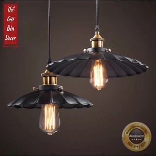 Chao đèn thả đèn decor T028 , đèn đĩa bay hình cánh hoa đui đồng 26CM 30CM
