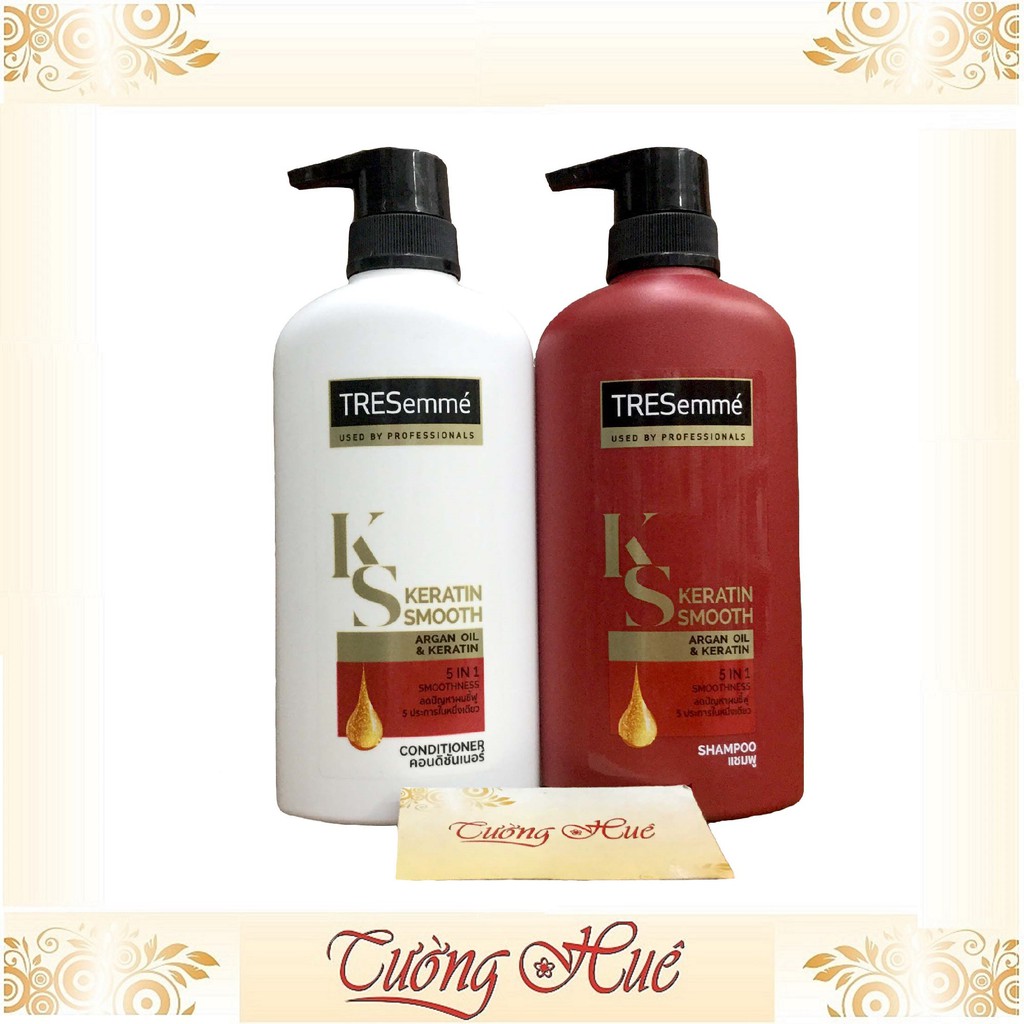 Dầu xả TRESemmé Thái Keratin Smooth 5in1 Argan Oil &amp; Keratin Conditioner - 450ml