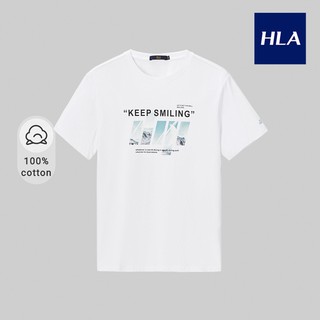 Áo Thun Nam Hoạ Tiết HLA Fashion Round Neck Short Sleeve T-shirt
