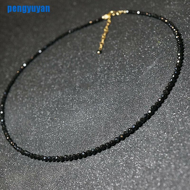 (Hàng Mới Về) Vòng Cổ Choker Đính Đá Pha Lê Đen Quyến Rũ