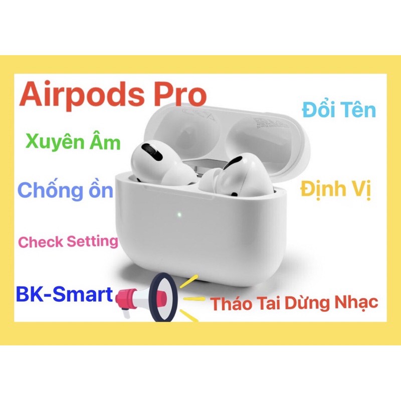 Tai Nghe Bluetooth Airpods Pro Phiên Bản Mới Cực Êm Chống Ồn Xuyên Âm