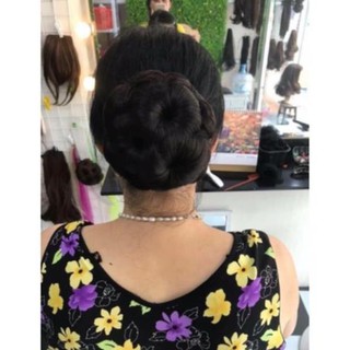Tóc giả búi trung niên ❤️FREESHIP❤️ Tóc giả búi hoa kẹp