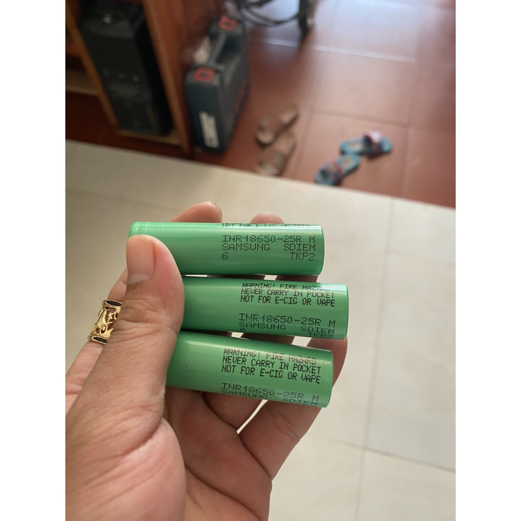 Pin SamSung 25R date mới chính Hãng ~2500mah tháo khối.