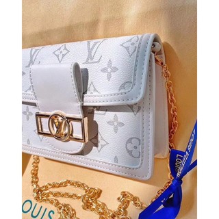 Túi Lv dauphine hoa trắng size 19