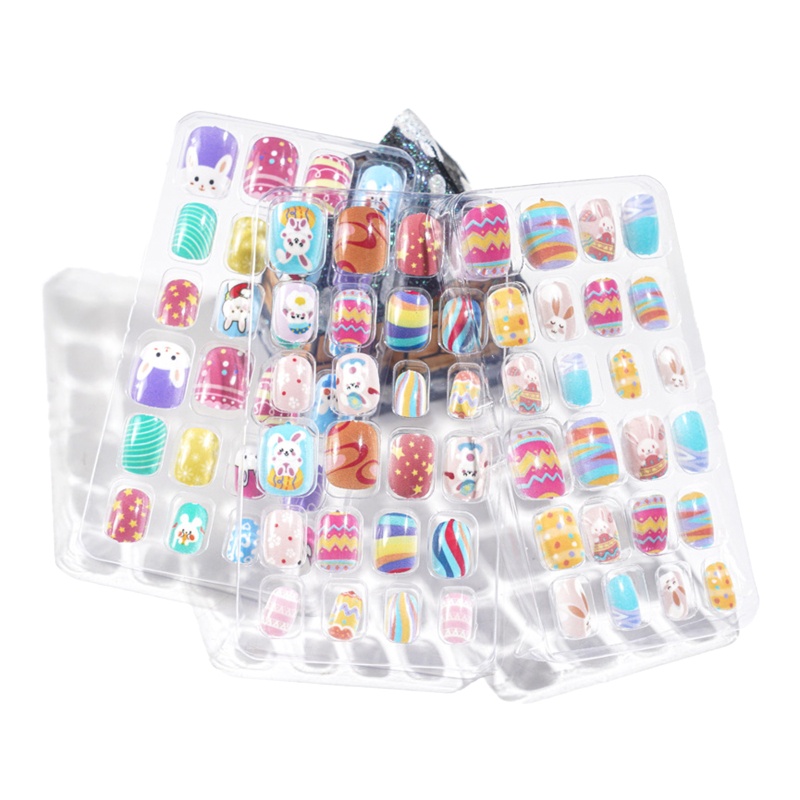 Youyo Móng Tay Giả Tự Dính Hình Thỏ Phục Sinh Dễ Thương Cho Bé