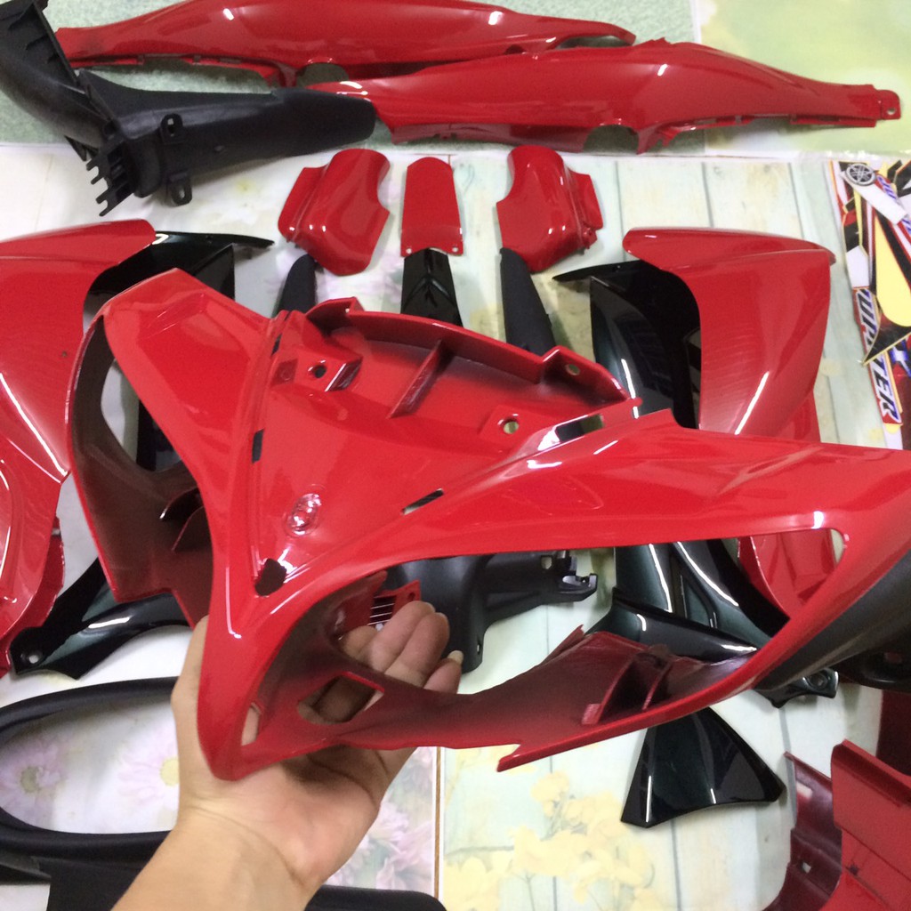 Dàn áo xe JUPITER MX màu Đỏ Cờ-vỏ nhựa xe máy jupiter gavita ,nhựa nguyên sinh loại 1
