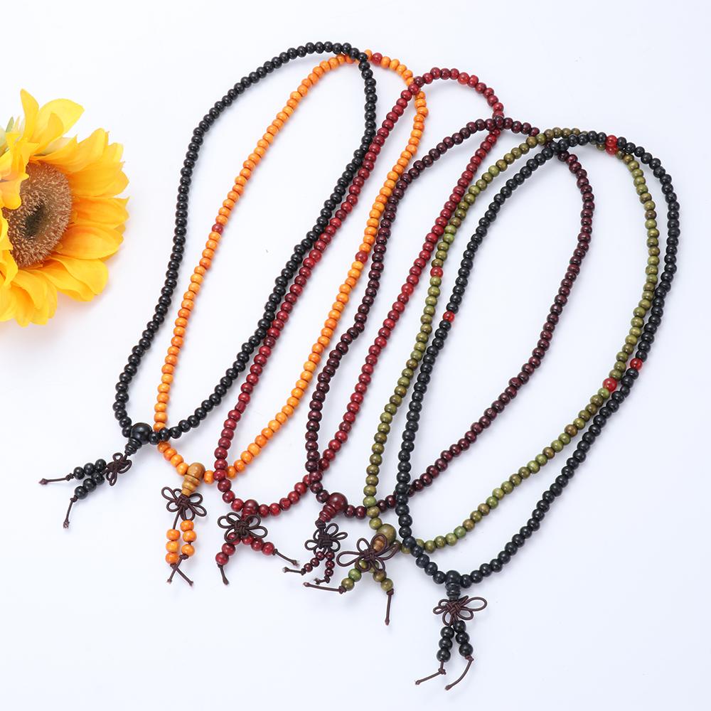 BANANA New Prayer Bead Bangle 6mm Bead Buddhist Buddha Natural Sandalwood Bracelet Women Gift Men Prayer Bead Vintage Style Meditation Wood