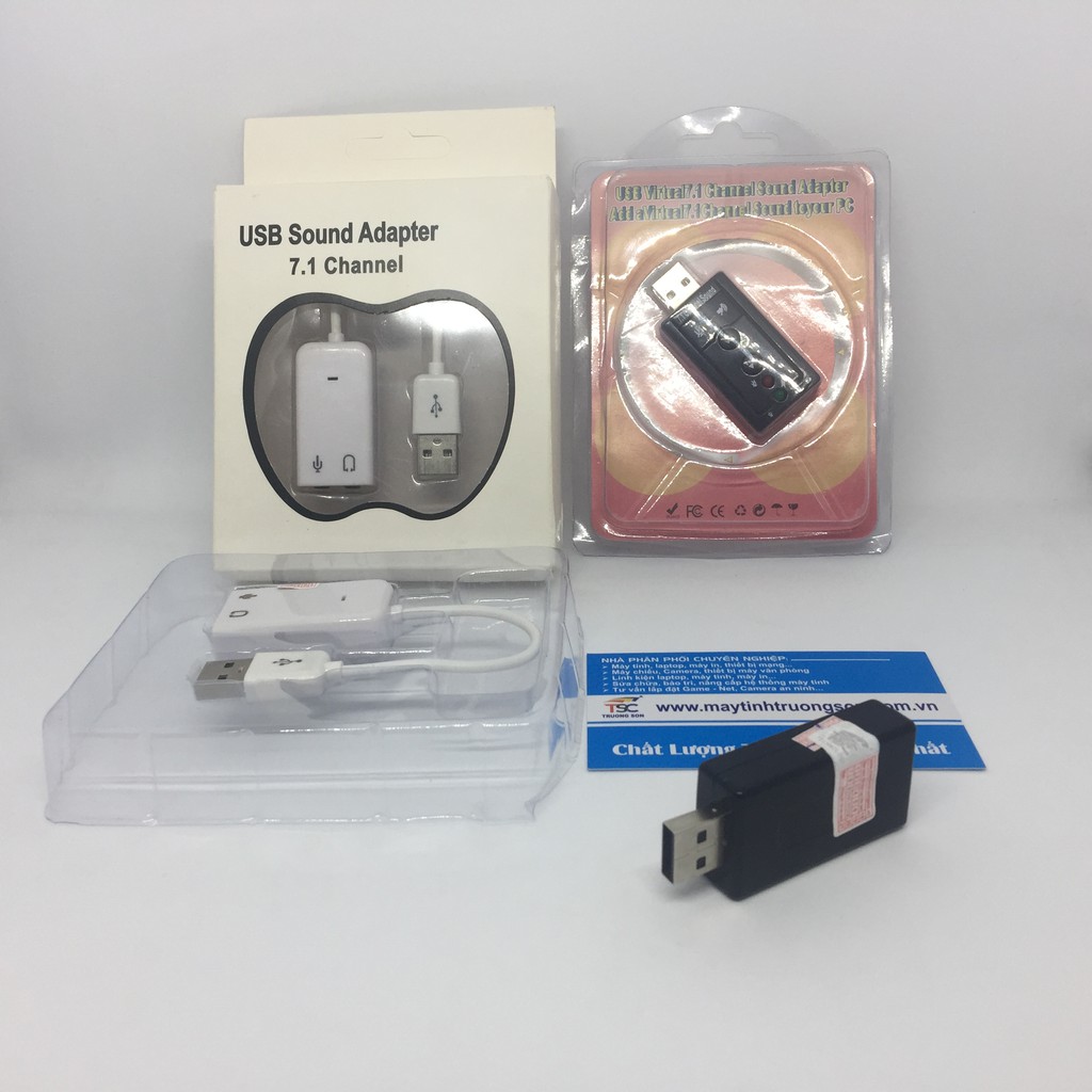 Card âm thanh 3D USB Taiwan 7.1 - USB Sound Adapter cho laptop, PC 7.1 Channel