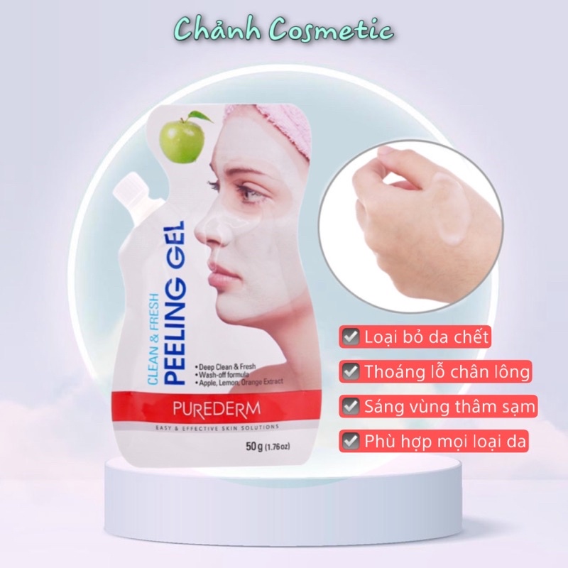 Gel Tẩy Tế Bào Chết Da Mặt Và Toàn Thân Hàn Quốc PUREDERM Clean & Fresh Peeling Gel 50ml