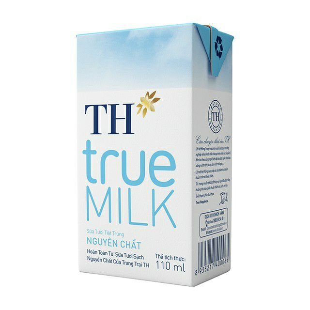 Thùng 48 hộp sữa tươi tiệt trùng TH true milk 110ml ít đường