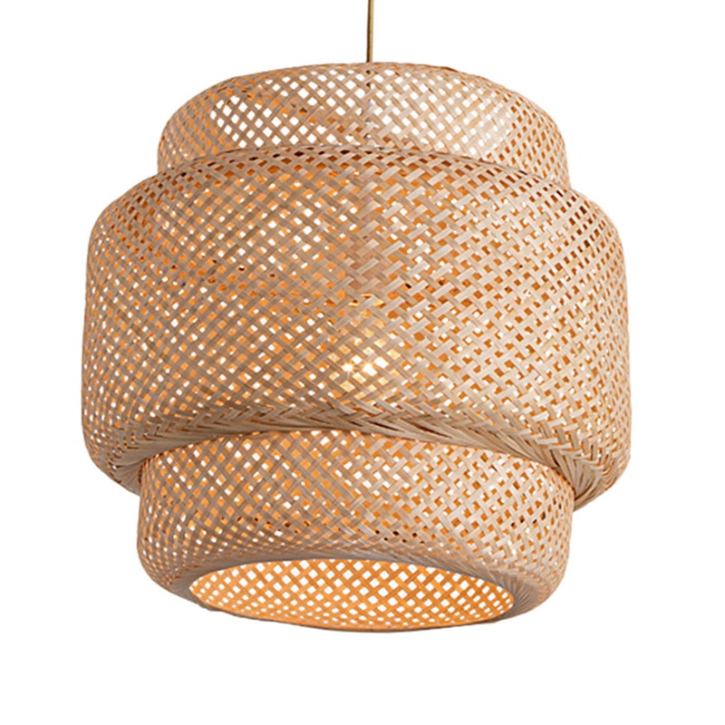 Chụp Đèn Treo Trần Nhà Bằng Tre Đan Tay Phong Cách Nhật Bản Cổ Điển Cho Teahouse B