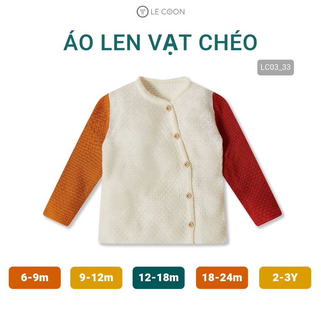 LE COON | Áo Khoác Len Vạt Chéo | COMFY | 6 tháng-3 tuổi