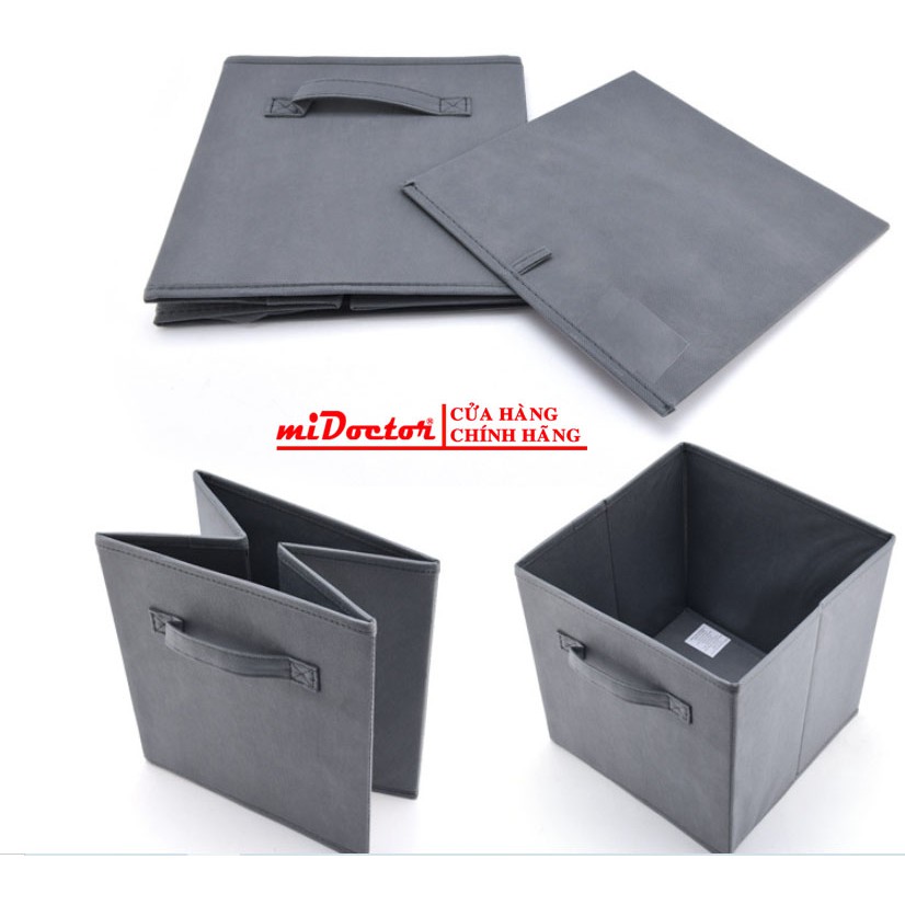 Hộp Vải Vuông Đựng Đồ Đa Năng Gấp Gọn Cao Cấp Kích Thước 28x28x28cm Sang Trọng Không Nắp miDoctor