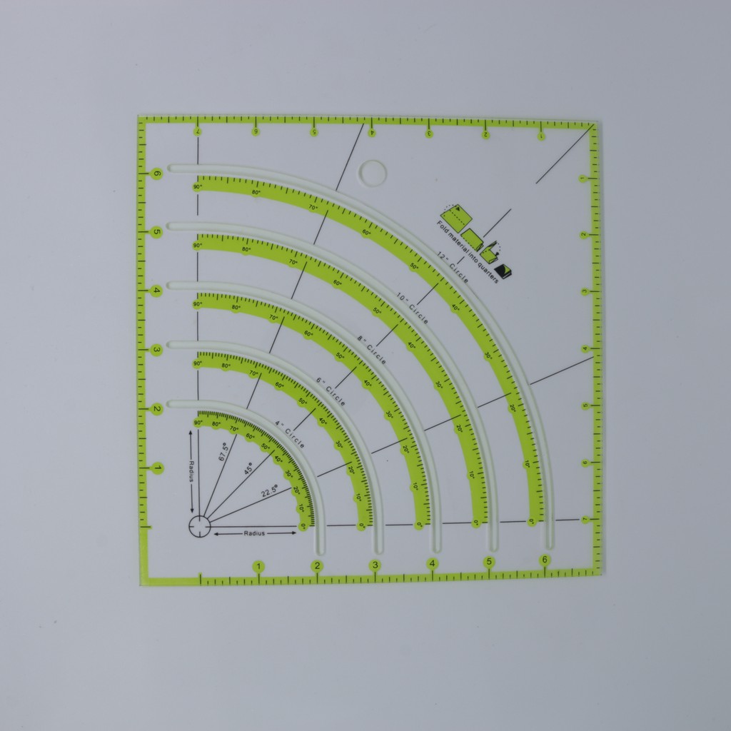 Thước cắt hình tròn rạch sẵn