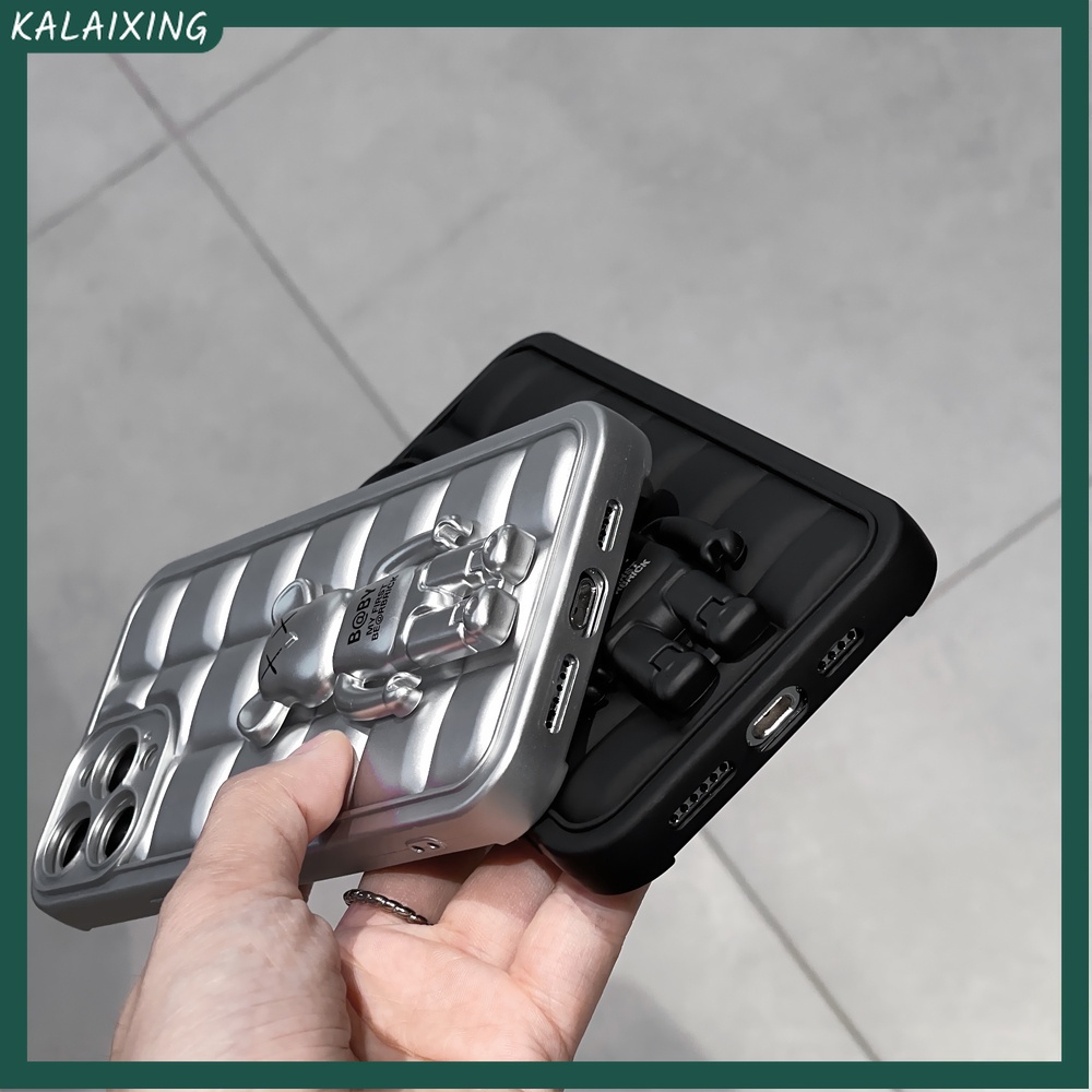 Ốp Điện Thoại Dẻo Họa Tiết Hoạt Hình Kaws Kèm Giá Đỡ Cho iPhone 13 Pro Max 12Pro Max 11 ProMax Xs Max Xr X Xs