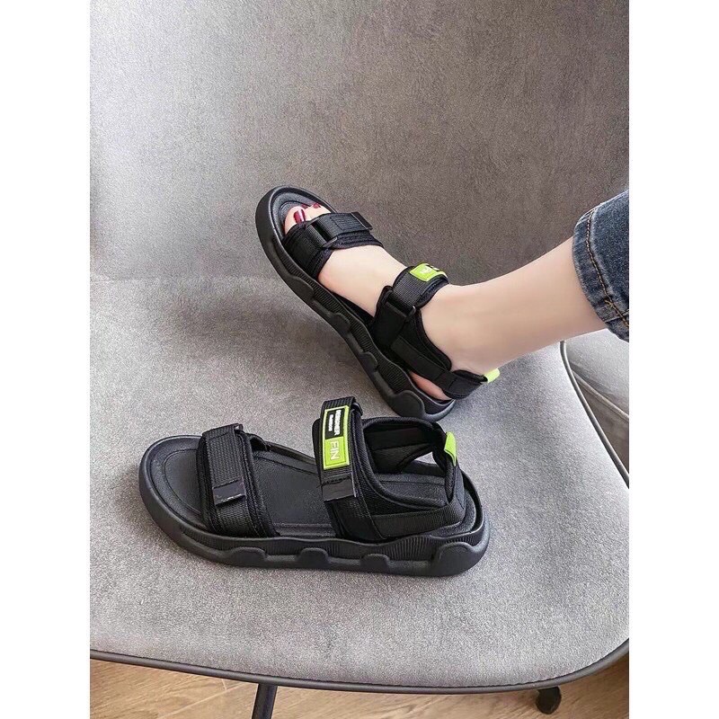 [RẺ NHẤT SHOPEE] Giày sandal nữ học sinh 2 quai chữ FIN tag màu sz kép đi siêu thích