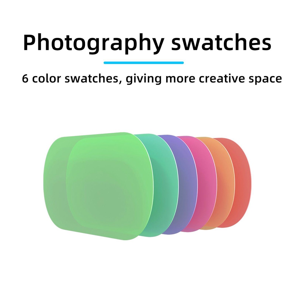 BTLIMER Đèn Chiếu Sáng Hỗ Trợ Quay Video 6 Màu Sắc Có Thể Sạc Lại