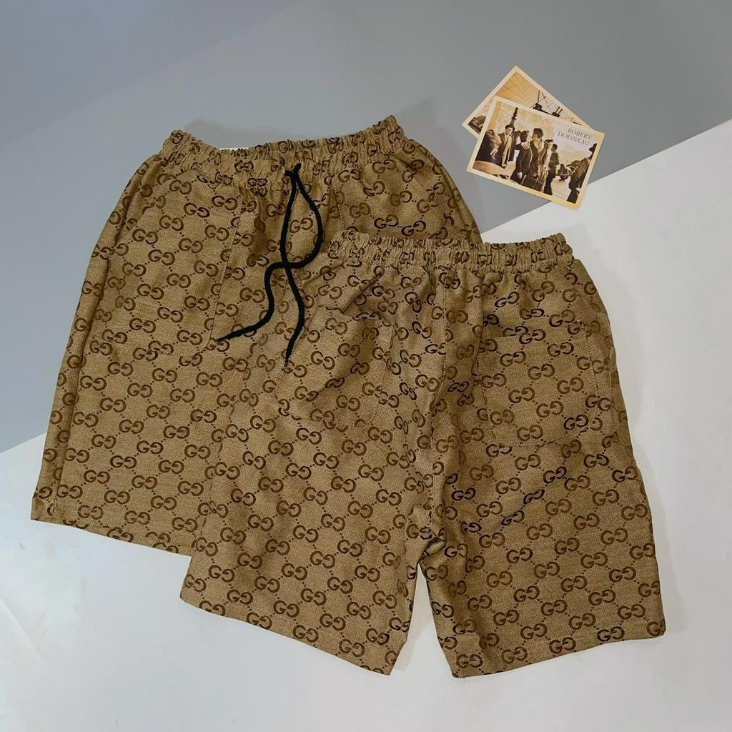 Quần đùi nam vải nỉ dập nổi in hình bắt mắt hot nhất 2023