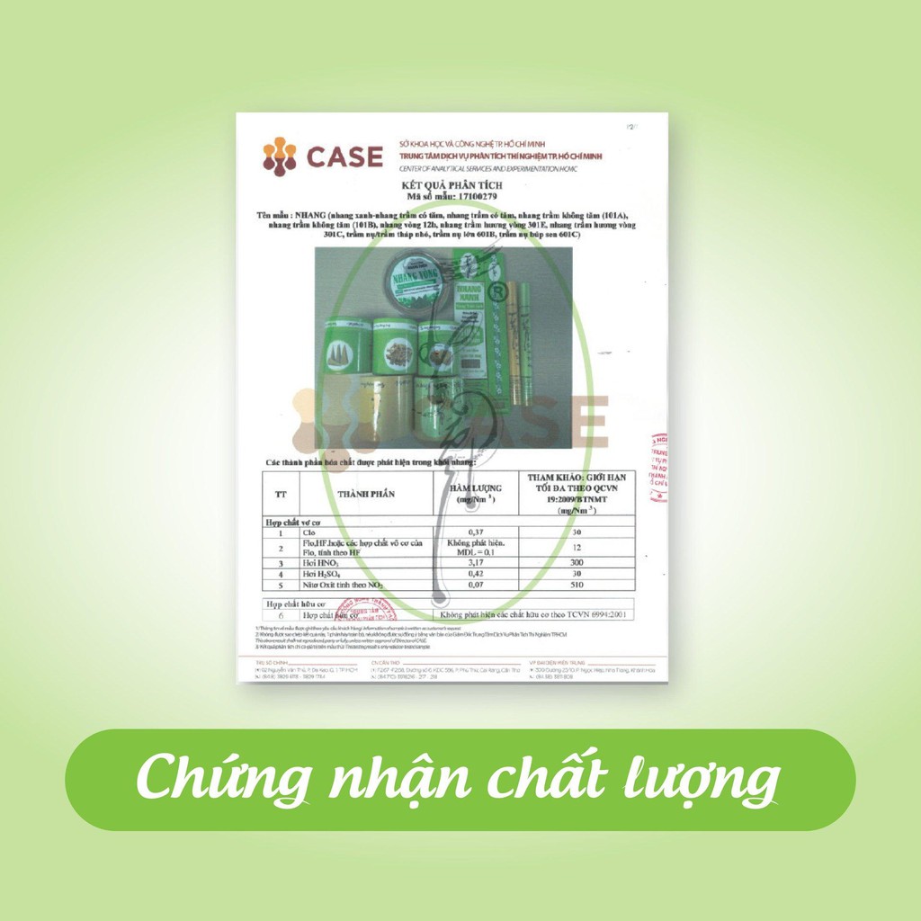 Nhang Xanh Phổ Thông 40cm Hộp 70gr - Mùi hương dịu nhẹ, tự nhiên, không hóa chất độc hại