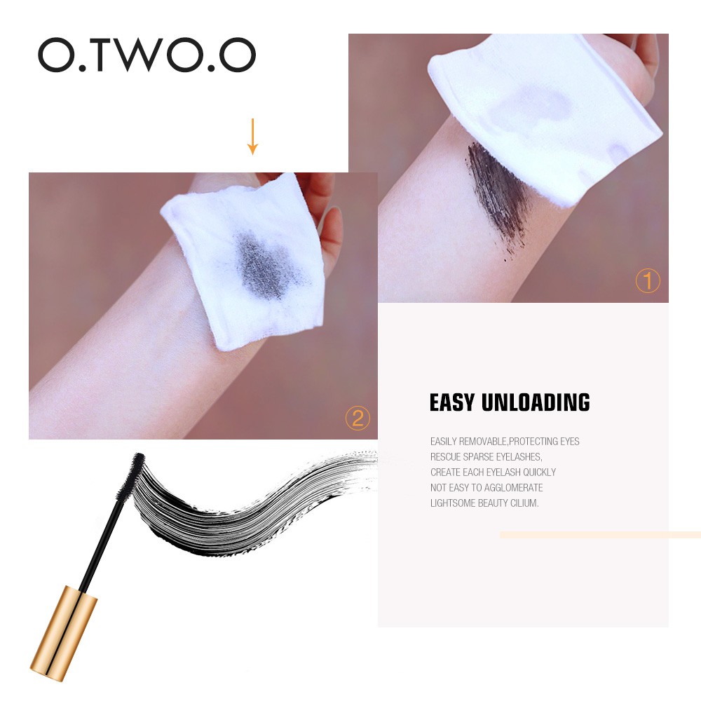 Mascara O.TWO.O Uốn Cong Làm Dày Lông Mi Lâu Trôi Kháng Nước Màu Đen 50g