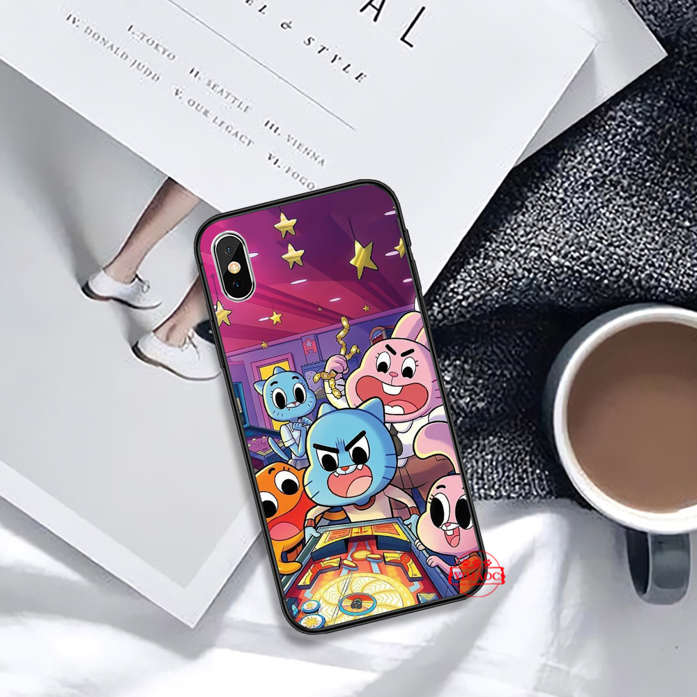 Ốp điện thoại mềm họa tiết thế giới siêu phàm của Gumball 2LM cho iPhone 12 Mini 11 Pro XR XS Max