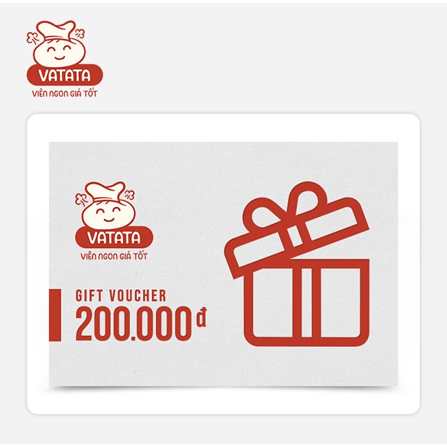 Hồ Chí Minh [Evoucher] Phiếu quà tặng VATATA 200k