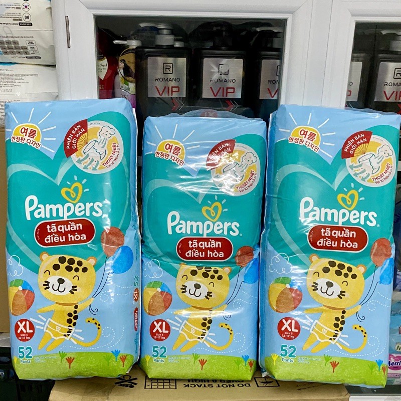 Bỉm Tã Quần Pampers Điều Hoà Gói Lớn L60/ Xl52/ XXL44