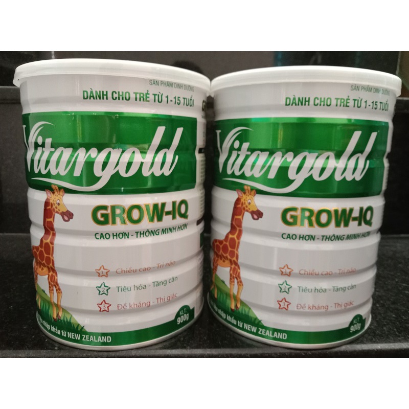 Sữa bột Vitargold 900g dành cho trẻ từ 1-15 tuồi giúp trẻ tăng trưởng chiều cao, sức đề kháng