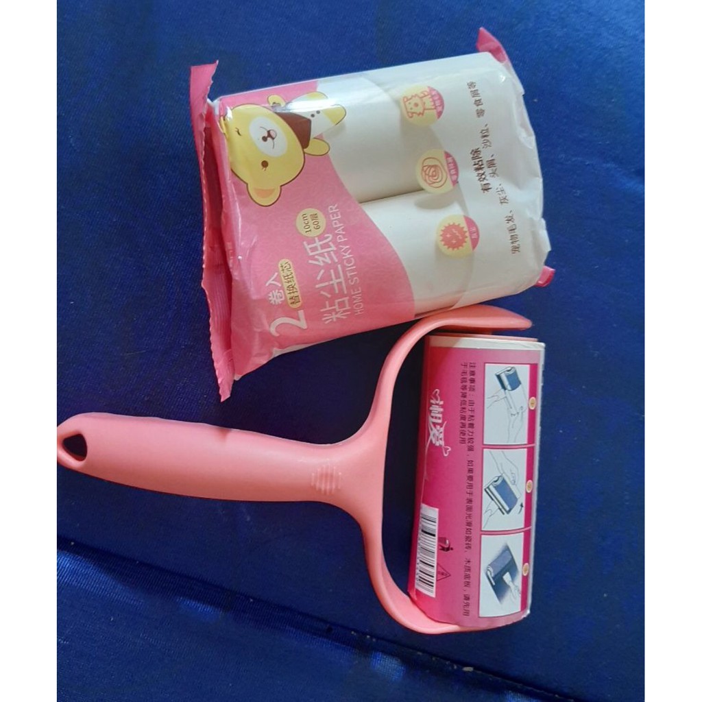 Cây Lăn Bụi Làm Sạch Quần Áo Ga Giường, Sofa, Lông Chó Mèo Có Cán Dài Silicone Đa Năng