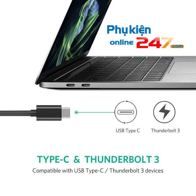 Cáp chuyển đổi mạng LAN internet cho Macbook pro 2018-2019-2020