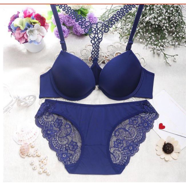 Bộ quần áo lót cài trước dây xích pha ren 289 | BigBuy360 - bigbuy360.vn