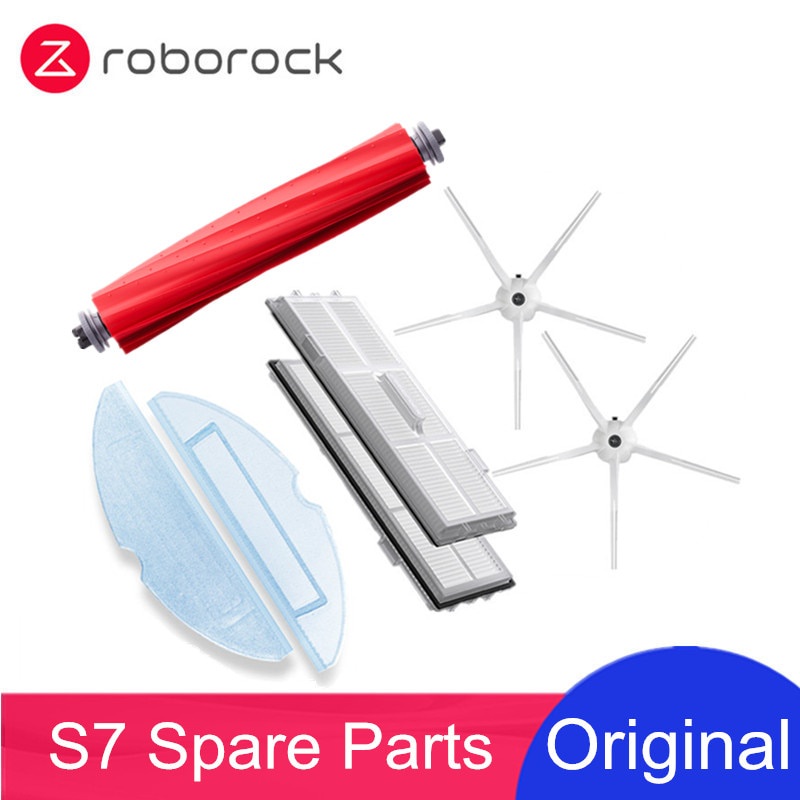 Thành thật Genuine Roborock S7 S7MaxV G10S gồm chổi bên + tấm lọc + chổi chính + vải lau