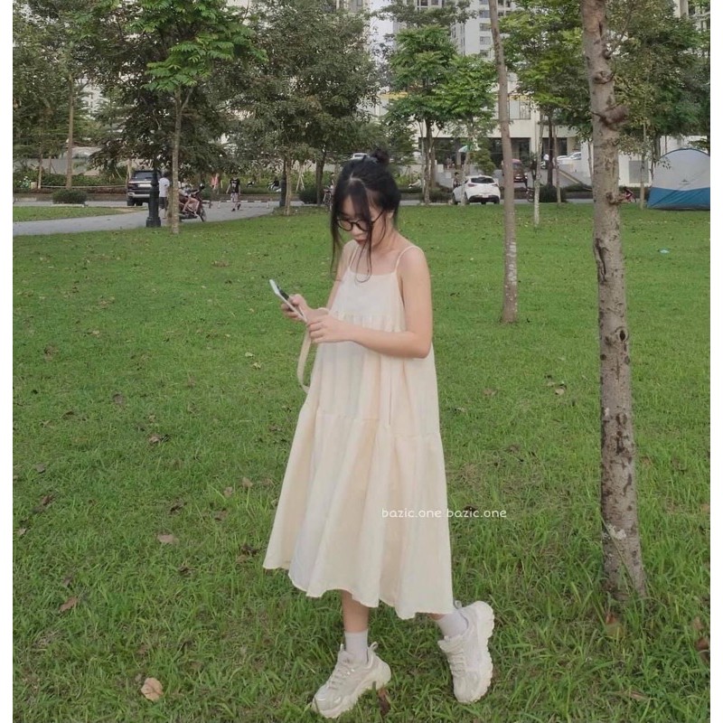 [Ảnh thật/Video]Váy hai dây Lady bồng bềnh dáng babydoll Đầm ulzzang đi biển loại đẹp | BigBuy360 - bigbuy360.vn