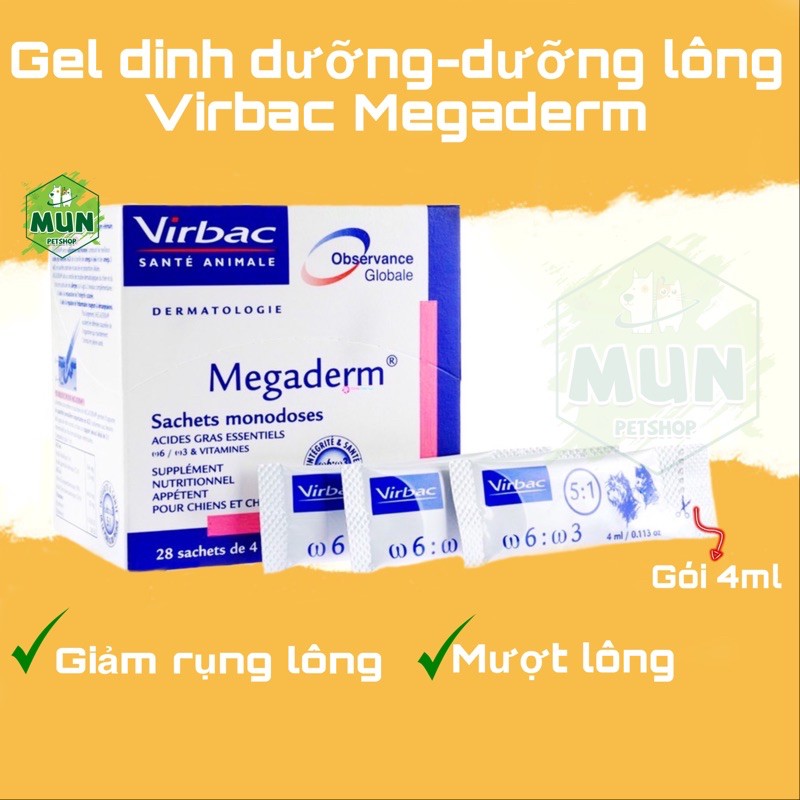 Dưỡng lông Megaderm Virbac 1 gói 4ml