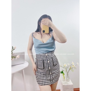[laluas Design]Chân váy công sở giả dạ tweed