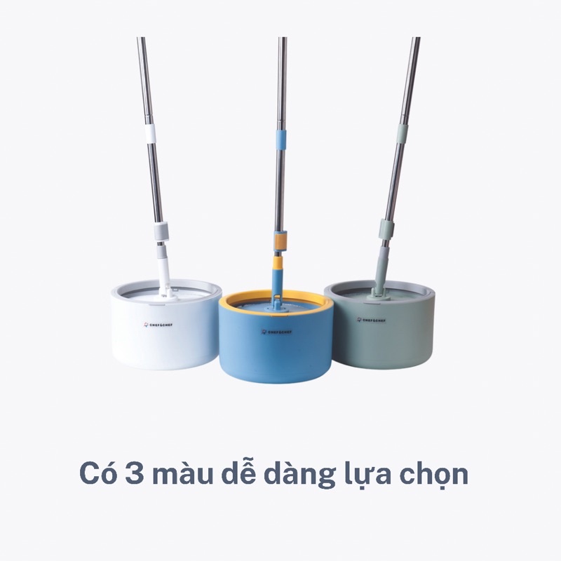 Bộ lau nhà CHEF&CHEF mã LV - F04 có 2 ngăn riêng biệt tách nước bẩn, độc đáo và rất thân thiện với người tiêu dùng.