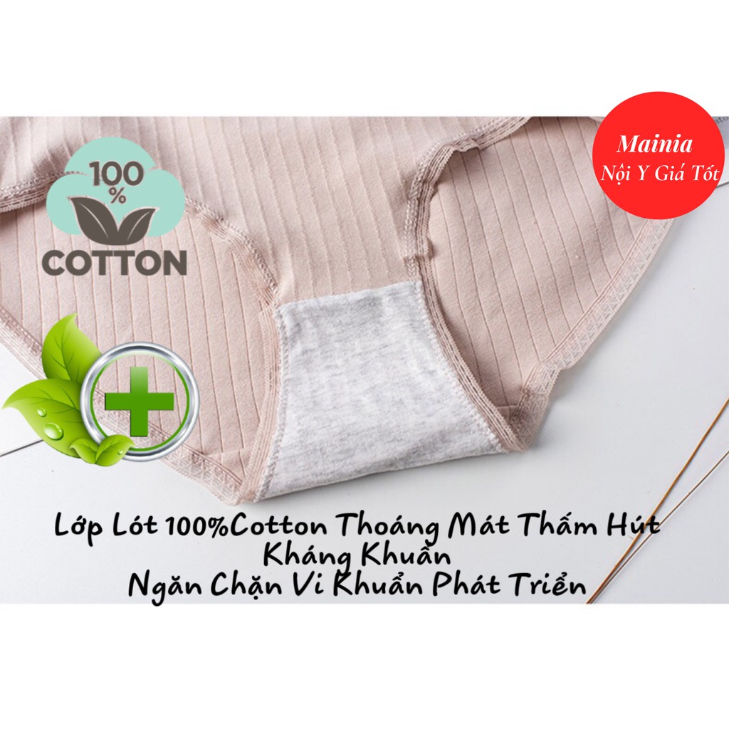 Quần Lót Nữ Cotton Y Tế Kháng Khuẩn Màu Trầm Dễ Thương Co Giãn Cao Cấp Loại 1 Mainia Shop