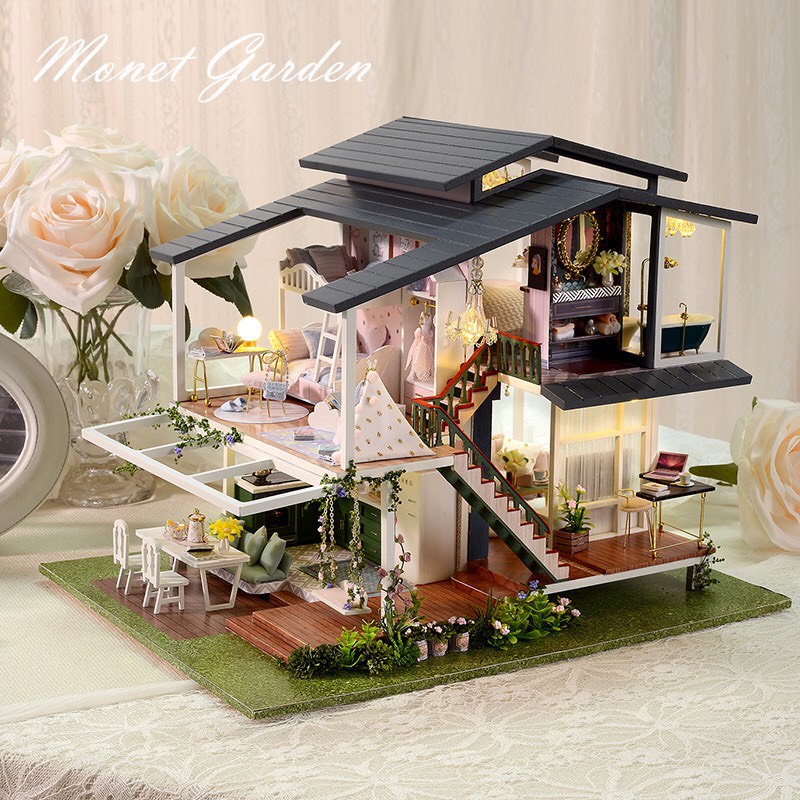 Mô hình nhà búp bê DIY DOLL HOUSE - BIỆT THỰ KIỂU PHÁP -A081B