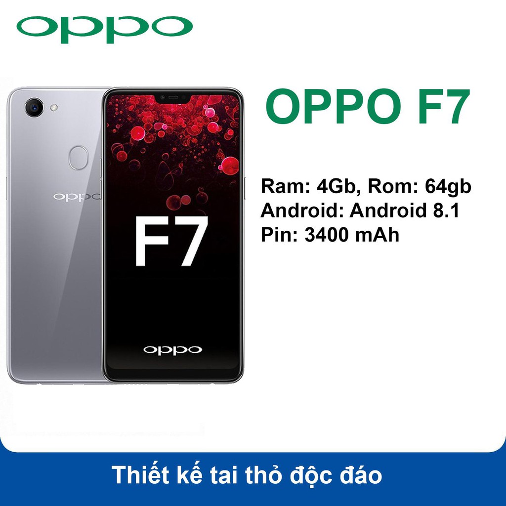 [Mã 229ELSALE hoàn 7% đơn 300K] điện thoại Oppo F7 2sim 64G mới Chính hãng