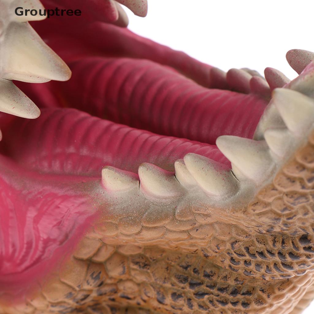 1 Con Rối Đeo Tay Bằng Cao Su Vinyl Mềm Hình Đầu Khủng Long