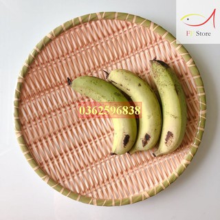 Đĩa nhựa giả mây giả mẹt tre, đĩa nhựa họa tiết mây tre dùng đựng đồ, trang trí nhà, trang tri bàn ăn có 3 cỡ kích thước