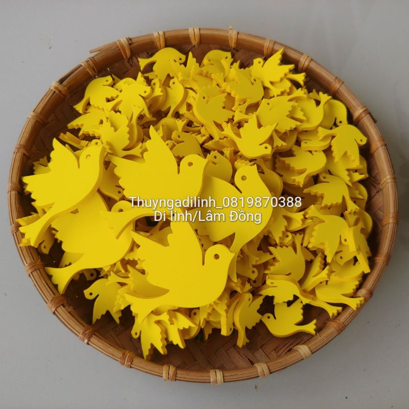 Lô tô toán hình con chim mút xốp 5 ly mầm non