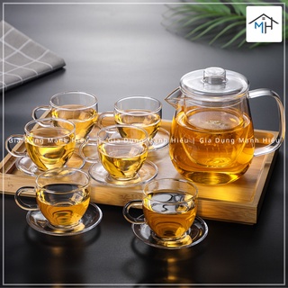 Bộ ấm trà thủy tinh chịu nhiệt - 600ml