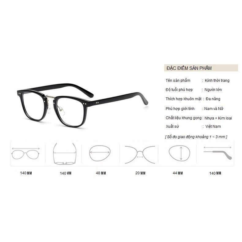 Kính Giả Cận, Gọng Kính Cận Nam Nữ Mắt Vuông Độc Lạ Không Độ Hàn Quốc - BLUE LIGHT SHOP | BigBuy360 - bigbuy360.vn