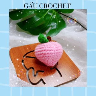 Móc khóa len || Móc khóa Trái Đào nhỏ xinh - Peach 🍑