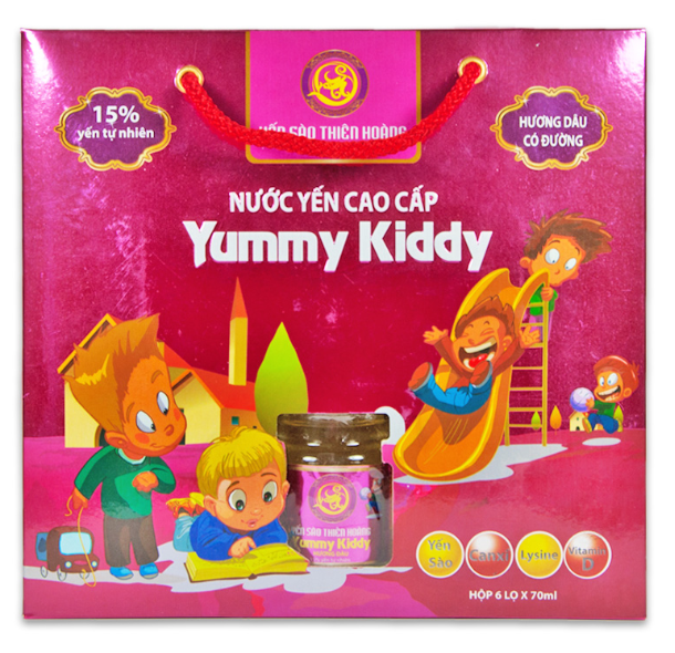 Nước Yến Thiên Hoàng Yummy Kid Hương Dâu 15% (6 lọ/hộp) | BigBuy360 - bigbuy360.vn