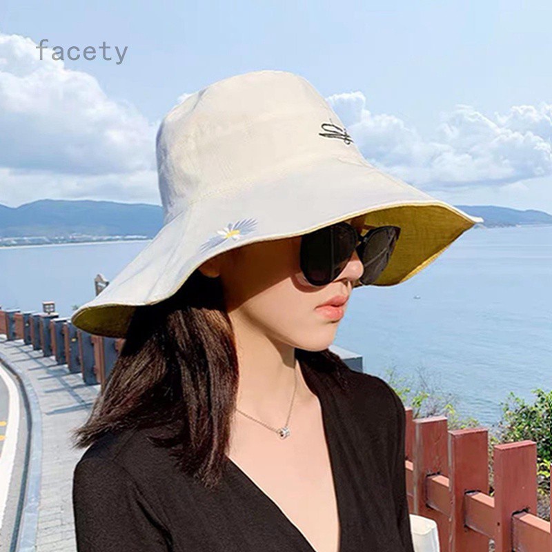 Nón Vành Rộng Màu Trơn Thời Trang Xuân Hè Mới Cho Nữ