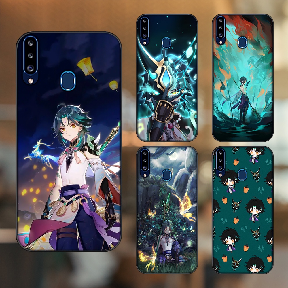 Ốp lưng Samsung A20S viền đen in hình Xiao Genshin Impact